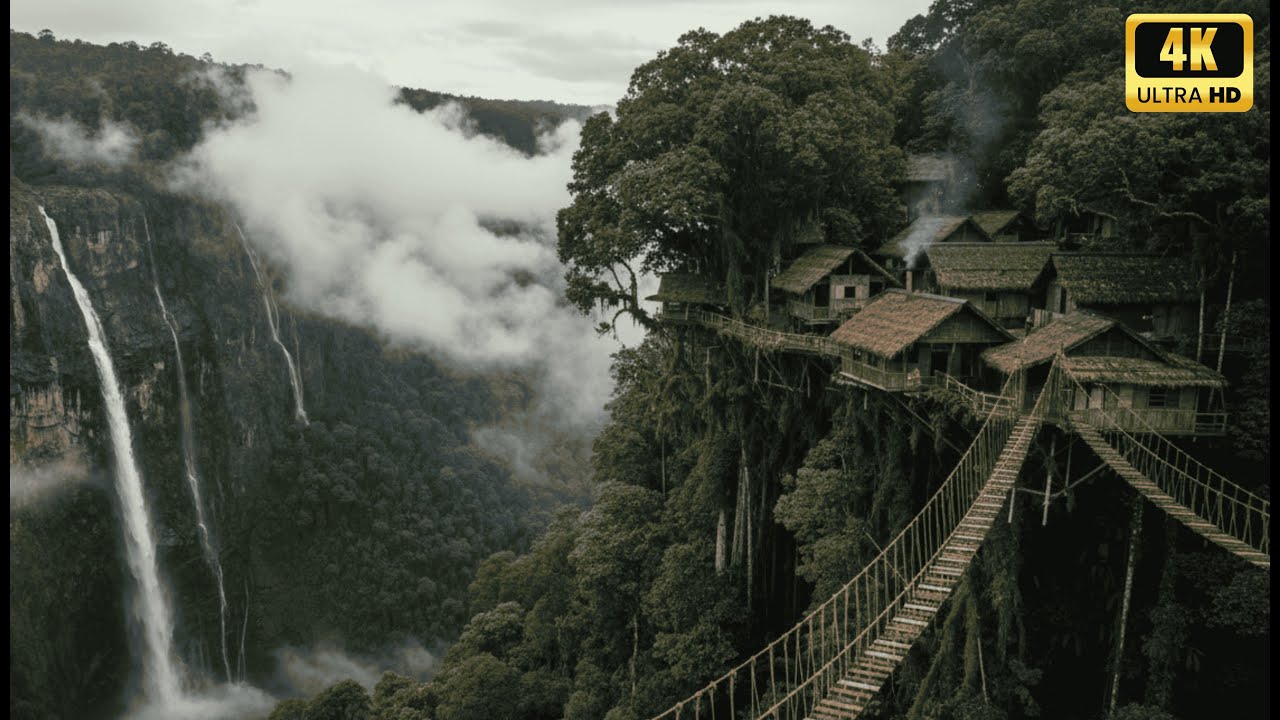 One Slip = Death: Mad Honey Hunters Hanging From Stormy Himalayan Cliffs | 4K Reality