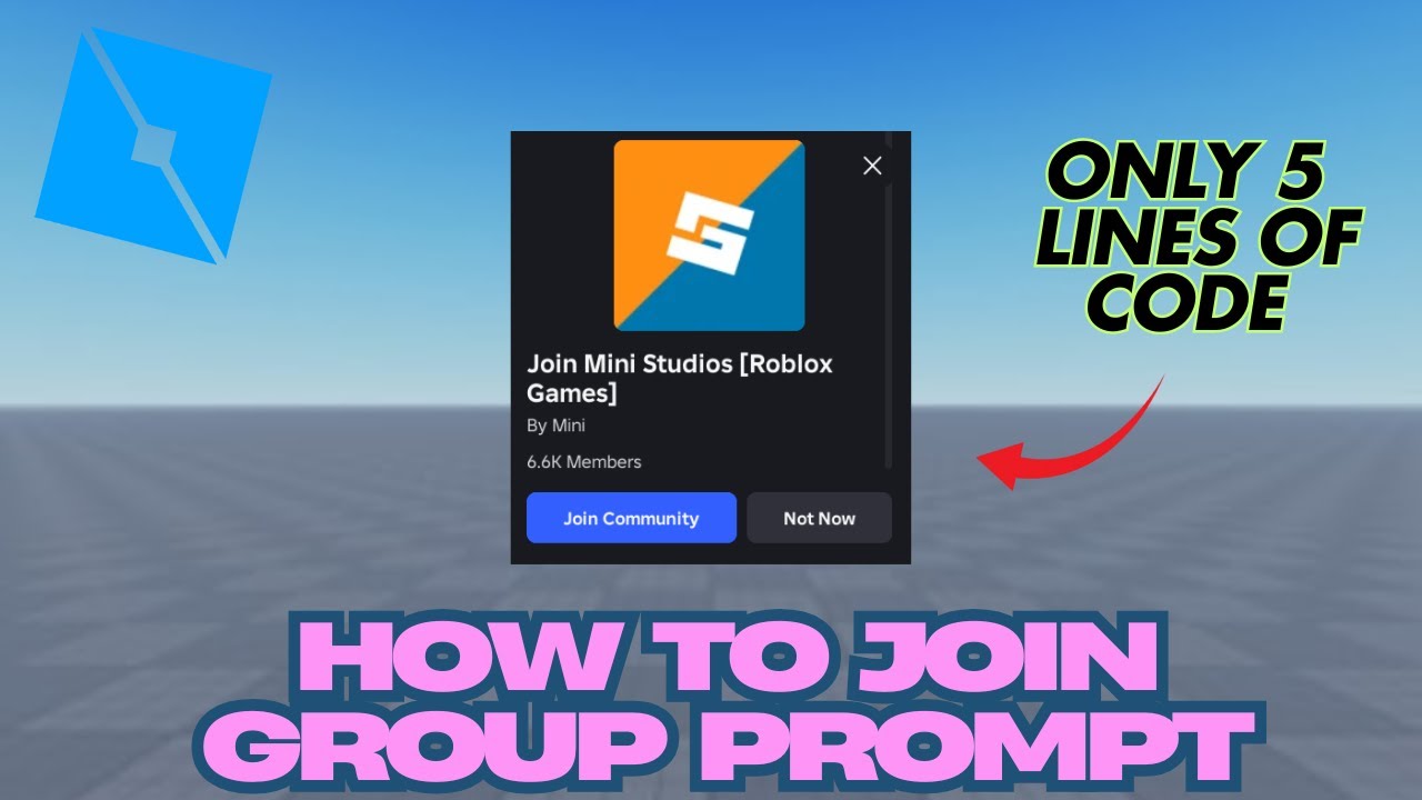 🔔 How to Make a Join Group Prompt in Roblox Studio! 🛠️