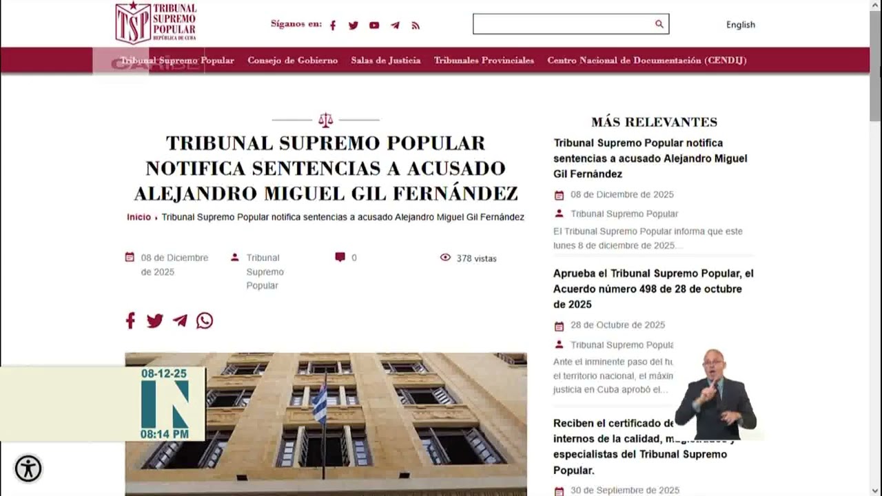 Sentencias de procesos penales contra Alejandro Miguel Gil Fern&aacute;ndez.