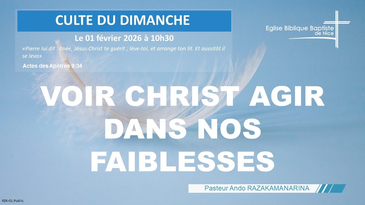 EBBN : Culte du 1 février 2026 – Actes 