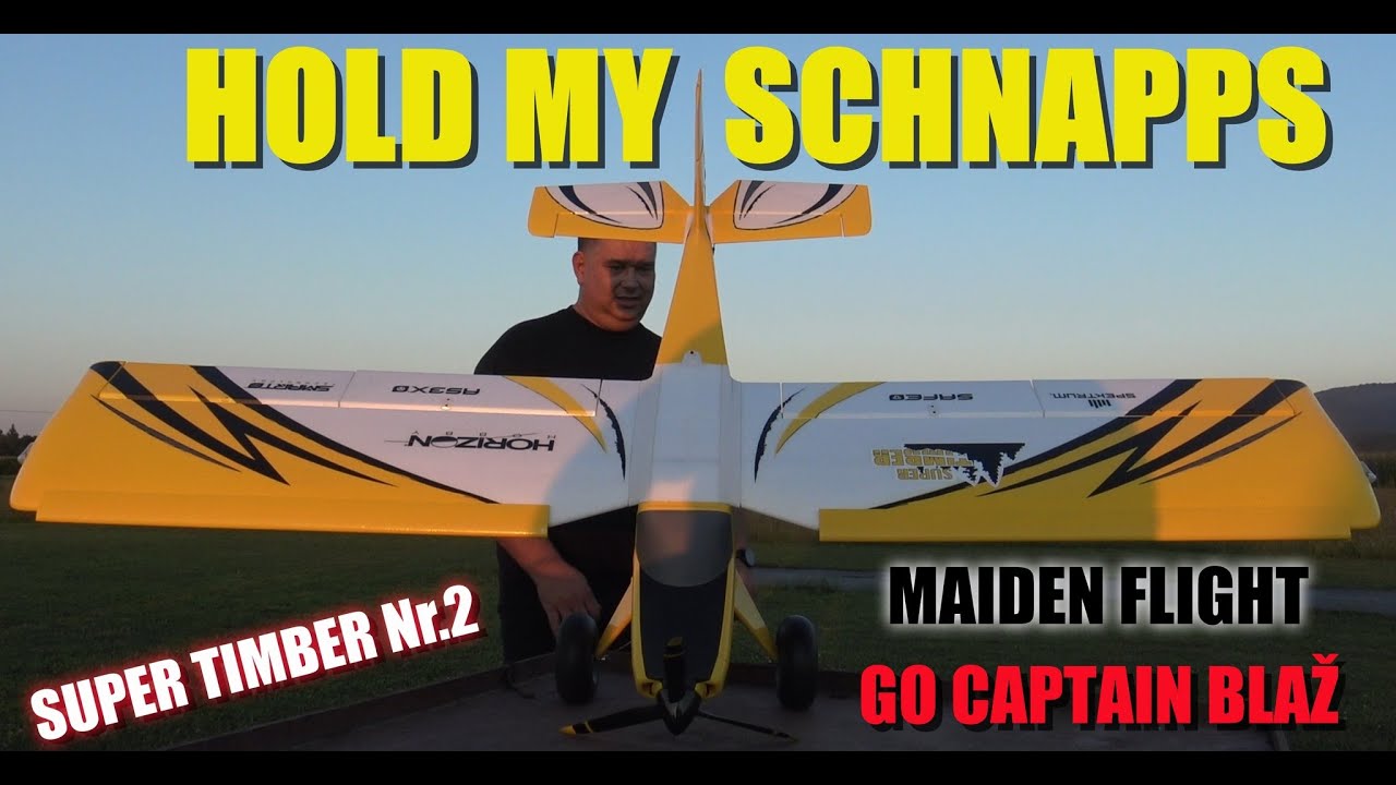 Super Timber 1.7m BNF Basic RC plane 6S power MAIDEN FLIGHT by Captain Blaž