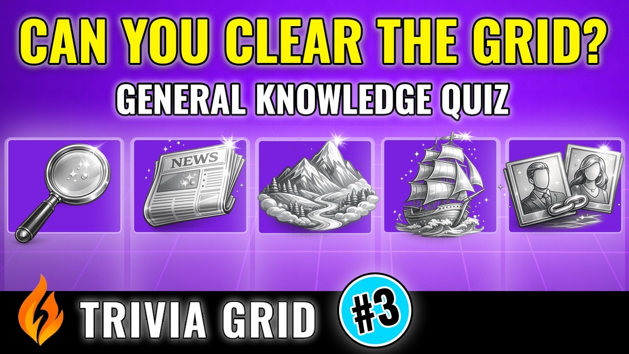 Trivia Grid Quiz | Test your General Knowledge Against 5 Trivia Categories