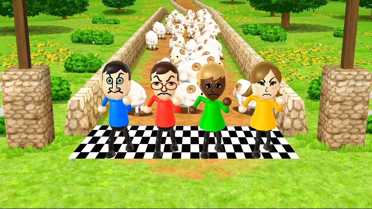 Настольная игра Wii Party Island - Мистер Бин против Хиромасы против Стефани против Люсии (максим...