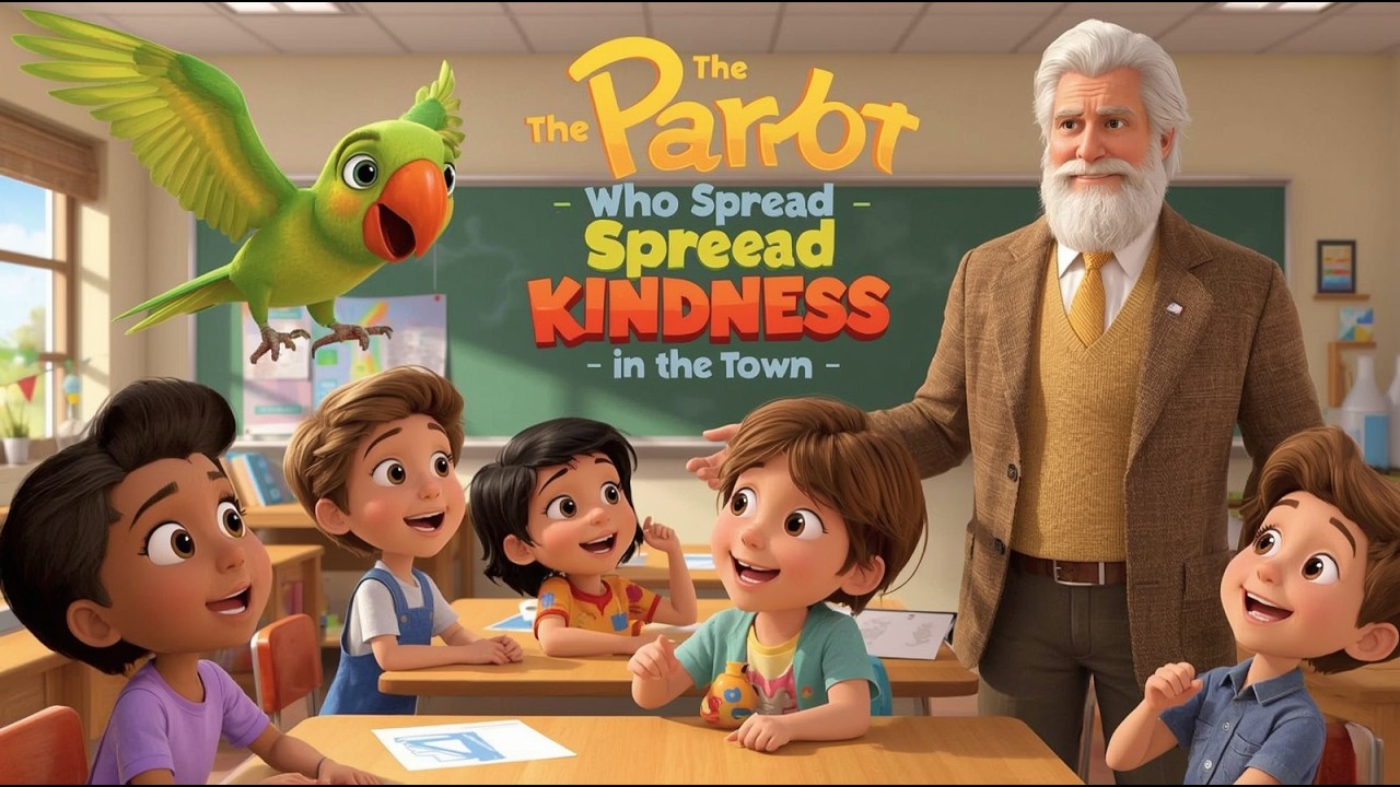 The Parrot Who Spread Kindness in the Town | Sunny and Mr. Harris | Learn English Through Animation