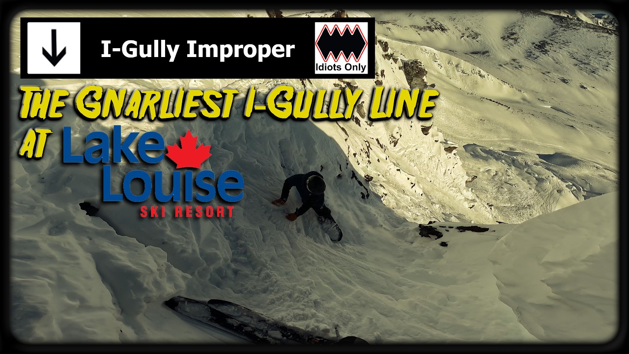 We Did the Gnarliest Entrance Into I-Gully At Lake Louise
