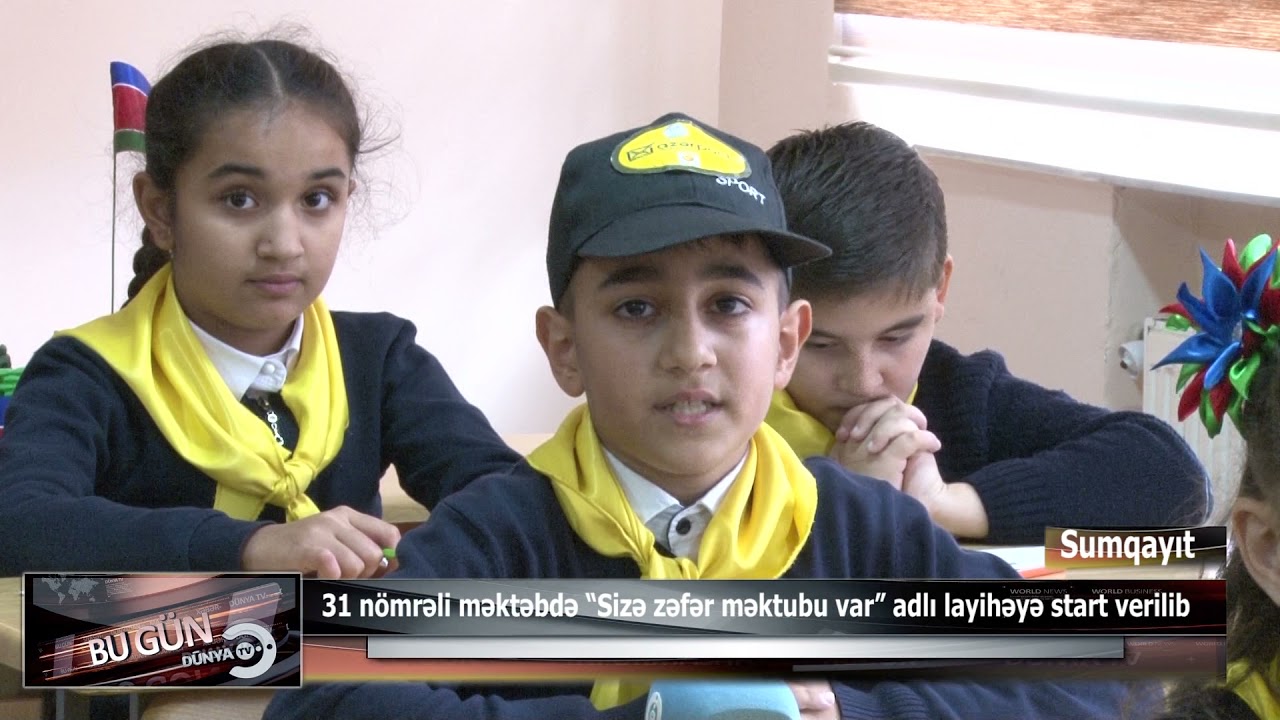 Sumqayıt şəhər 31 nömrəli məktəbdə “Sizə zəfər məktubu var” adlı layihəyə start verilib.03.11.2021