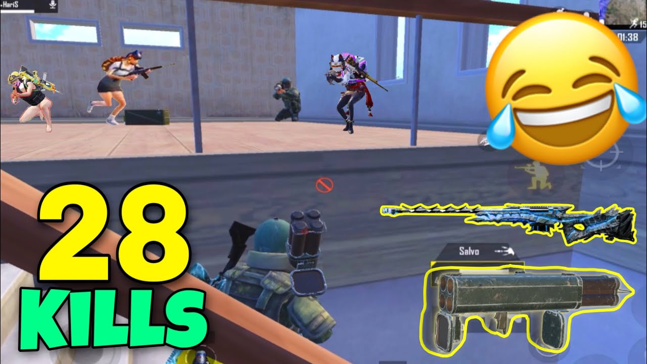 Hi iQ Pro Camper 28 Kills With M202 + AWM | PUBG Mobile Payload 3.0
