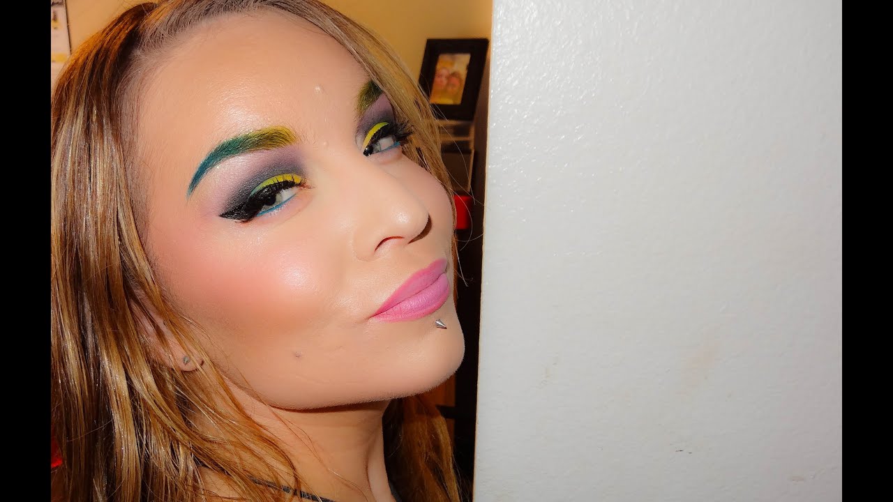 How To : Ombre Rainbow / Colorful Glitter Eyebrows with Anastasia HyperColor Brow and Hair Powder