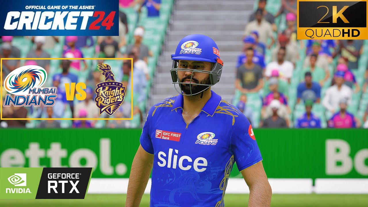 Геймплей Cricket 24 PC Mumbai Indians против Kolkata Knight Riders | Nvidia RTX 3060 ti