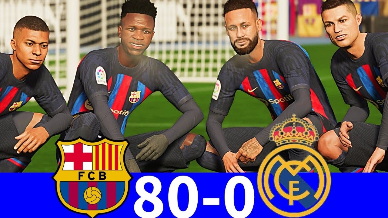 FIFA 23 | RONALDO, MESSI, MBAPPÉ, NEYMAR & HAALAND ALL-STARS! | Real Madrid 0-80 FC Barcelona 