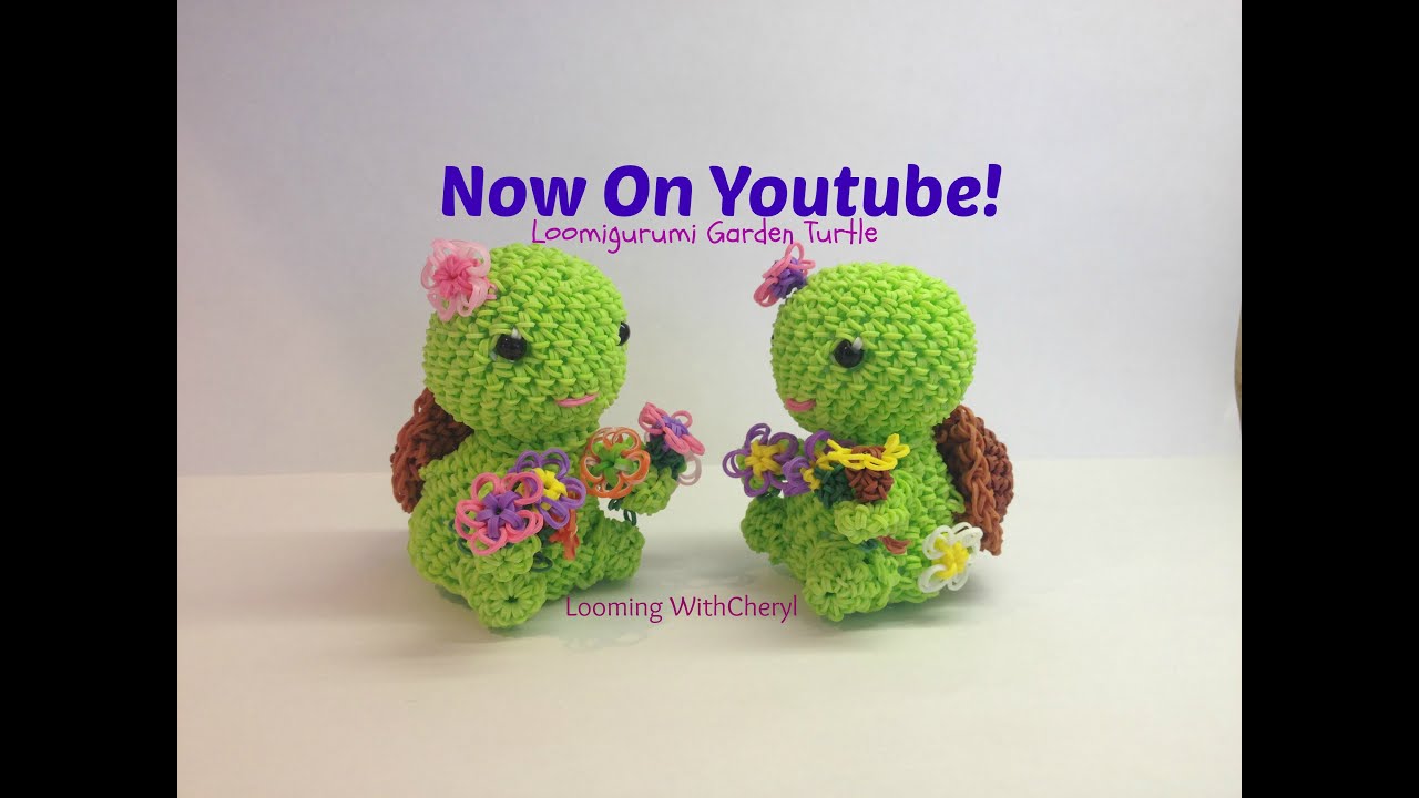 Rainbow Loom Garden Turtle - Loomigurumi - Amigurumi Hook Only Лумигуруми