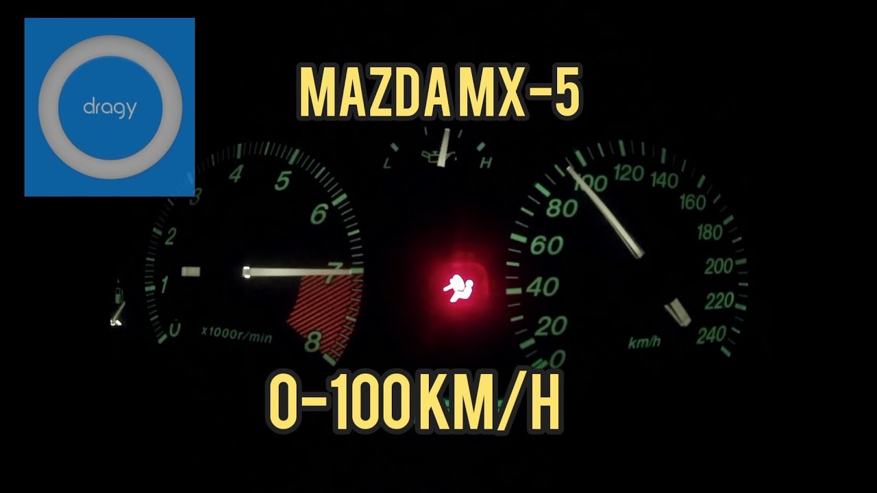 Mazda Mx-5 NB 1.8 acceleration 0-100 Km/h ☑️Dragy