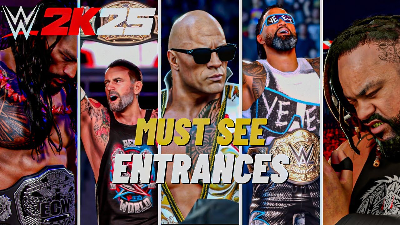 MOST REALISTIC ENTRANCES FROM WWE 2K25 | PS5 (4K HDR)