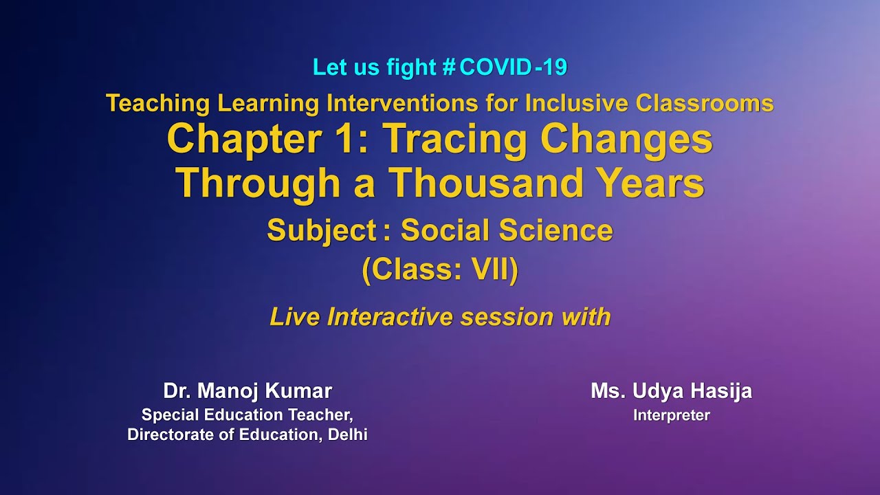 Live Interaction on PMeVIDYA : Teaching Learning Interventions for Inclusive Classrooms