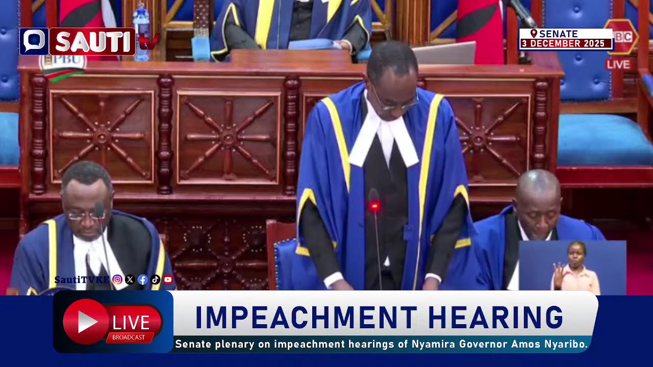 LIVE: Impeachment hearing of Nyamira Governor Hon. Amos Nyaribo