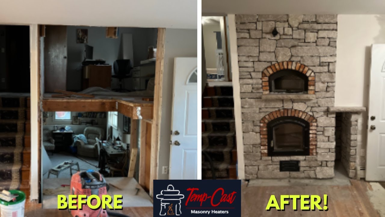 Masonry Heater Veneer Install