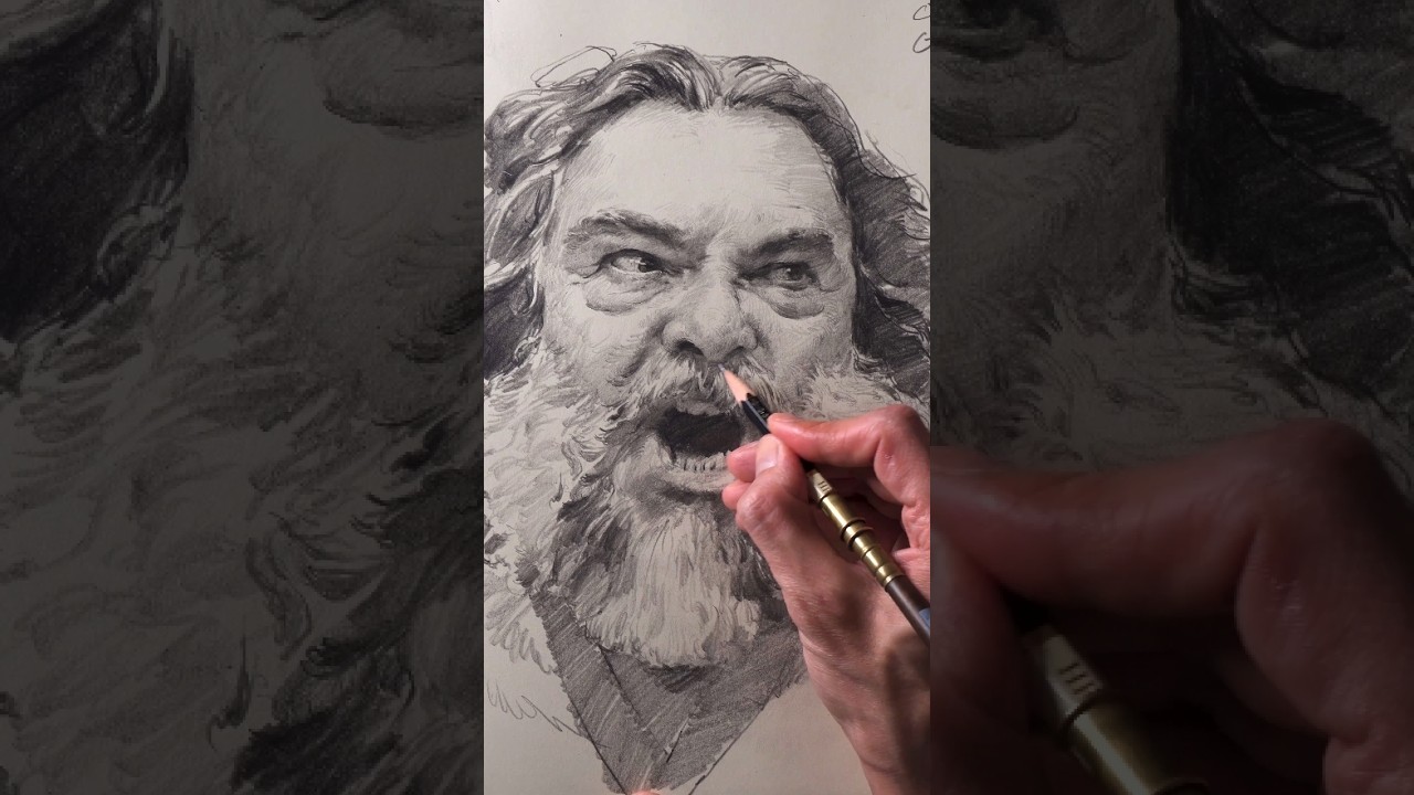 Drawing Steve (Jack Black) From A Minecraft Movie#art #drawing #sketch