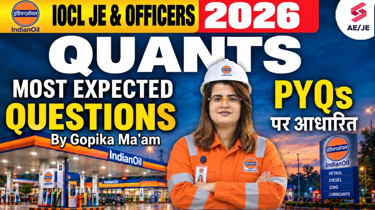 IOCL Exam preparation | IOCL JE Non Tech Preparation | IOCL Aptitude Preparation by Gopika Mam