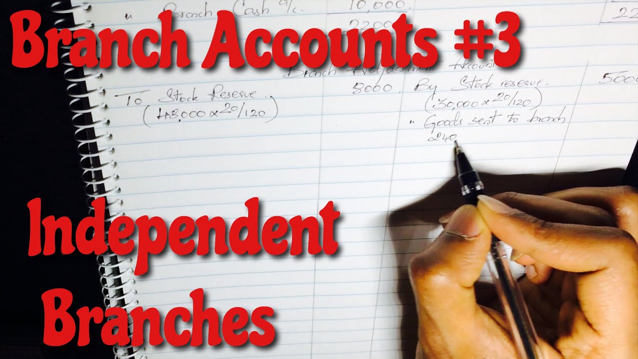 #3 Branch Accounts - Independent Branches