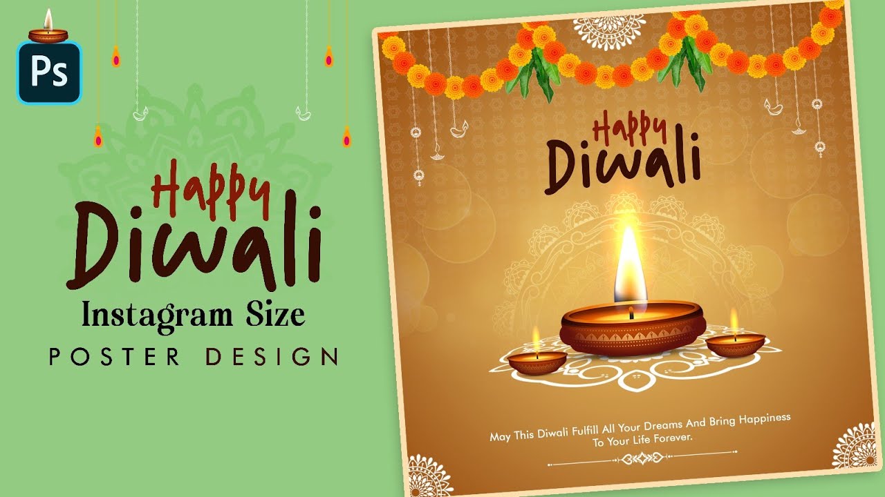 Diwali Poster Design In Photoshop | Diwali Poster Design 2025 | Diwali Poster Making | Diwali Poster