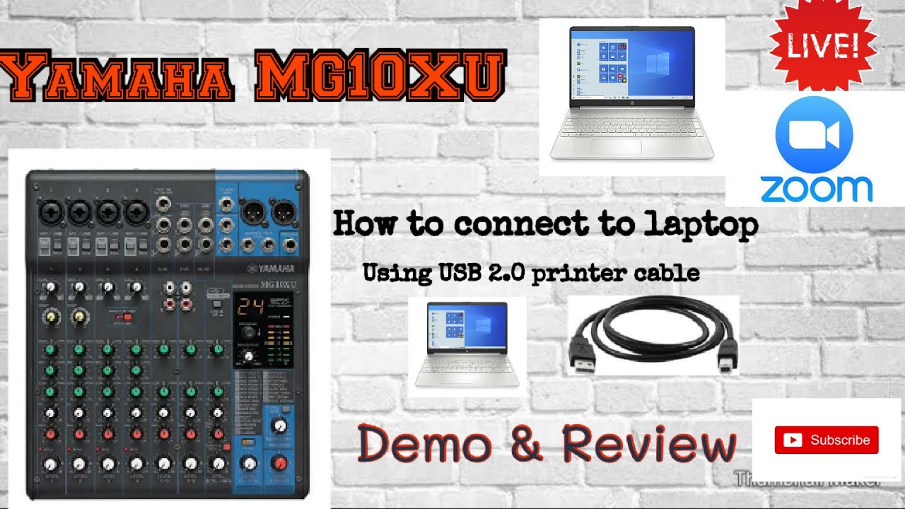 Yamaha MG10XU ~ how to connect to laptop (Mac or Windows)