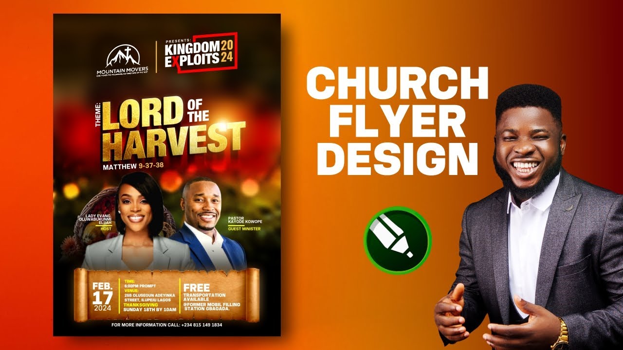 HOW TO DESIGN CREATIVE CHURCH FLYER  //  CHURCH FLYER DESIGN // CORELDRAW TUTORIAL
