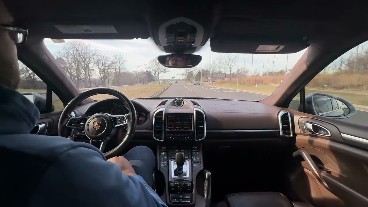 2015 Silver Cayenne Turbo Driving video