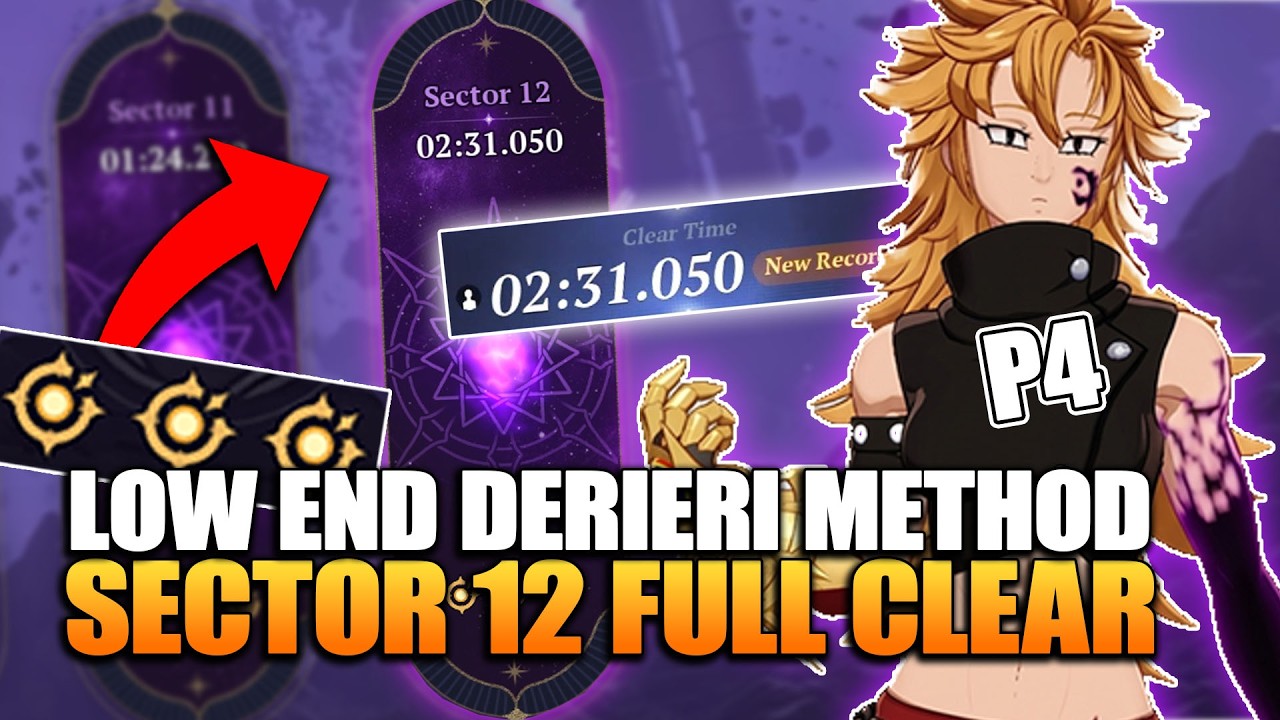 Сектор 12 &mdash; прохождение на 3★ с Дэриери P4 и механика босса | The Seven Deadly Sins: Origin