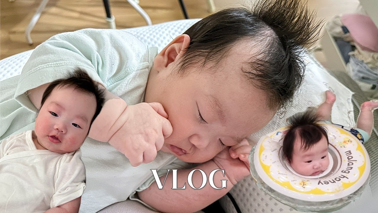3ヶ月赤ちゃんとの日々｜初めてのプール｜韓国永住権を取得