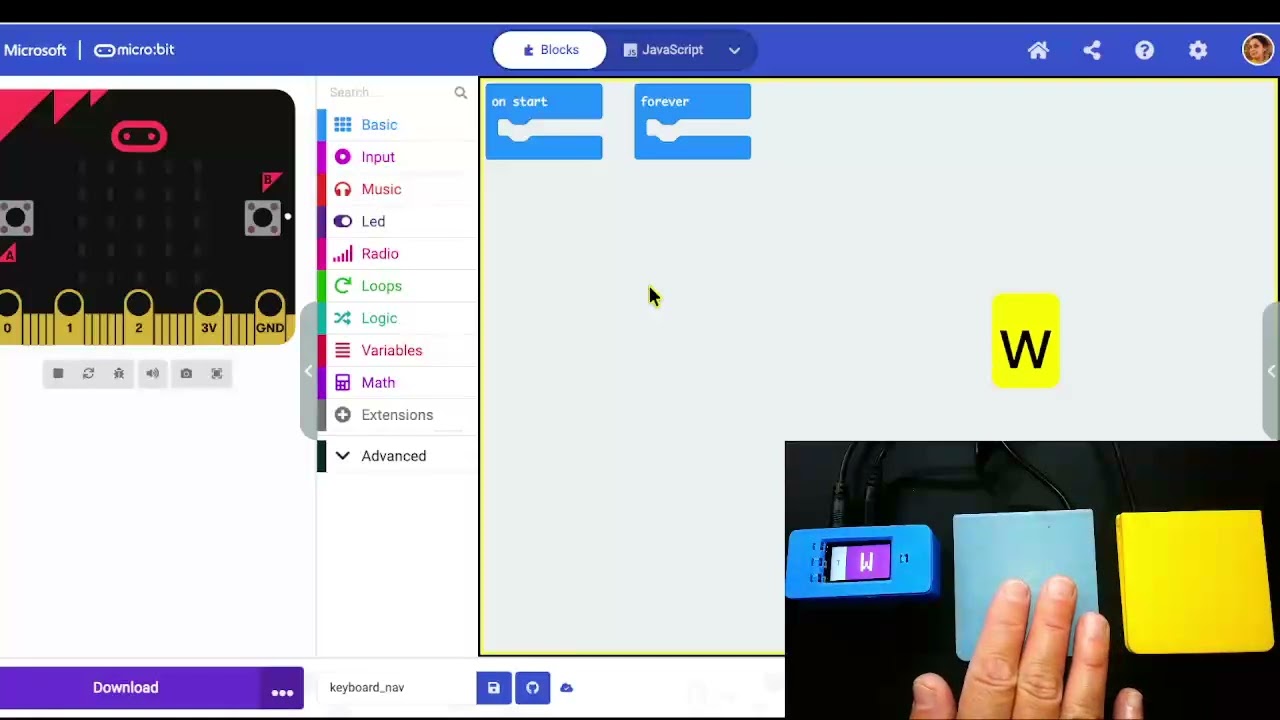 Microbit Makecode Two Switch Interface Keyboard Nav Demo