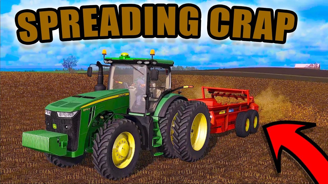 FLINGING MANURE ACROSS THE FIELD WITH OUR NEW SPREADER | FARMING SIMULATOR 2017