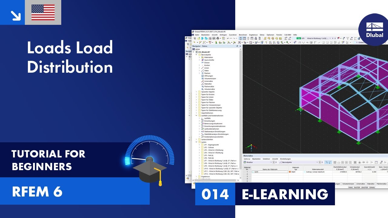 Учебное пособие RFEM 6 для начинающих | 014 Нагрузки | Поверхность передачи нагрузки