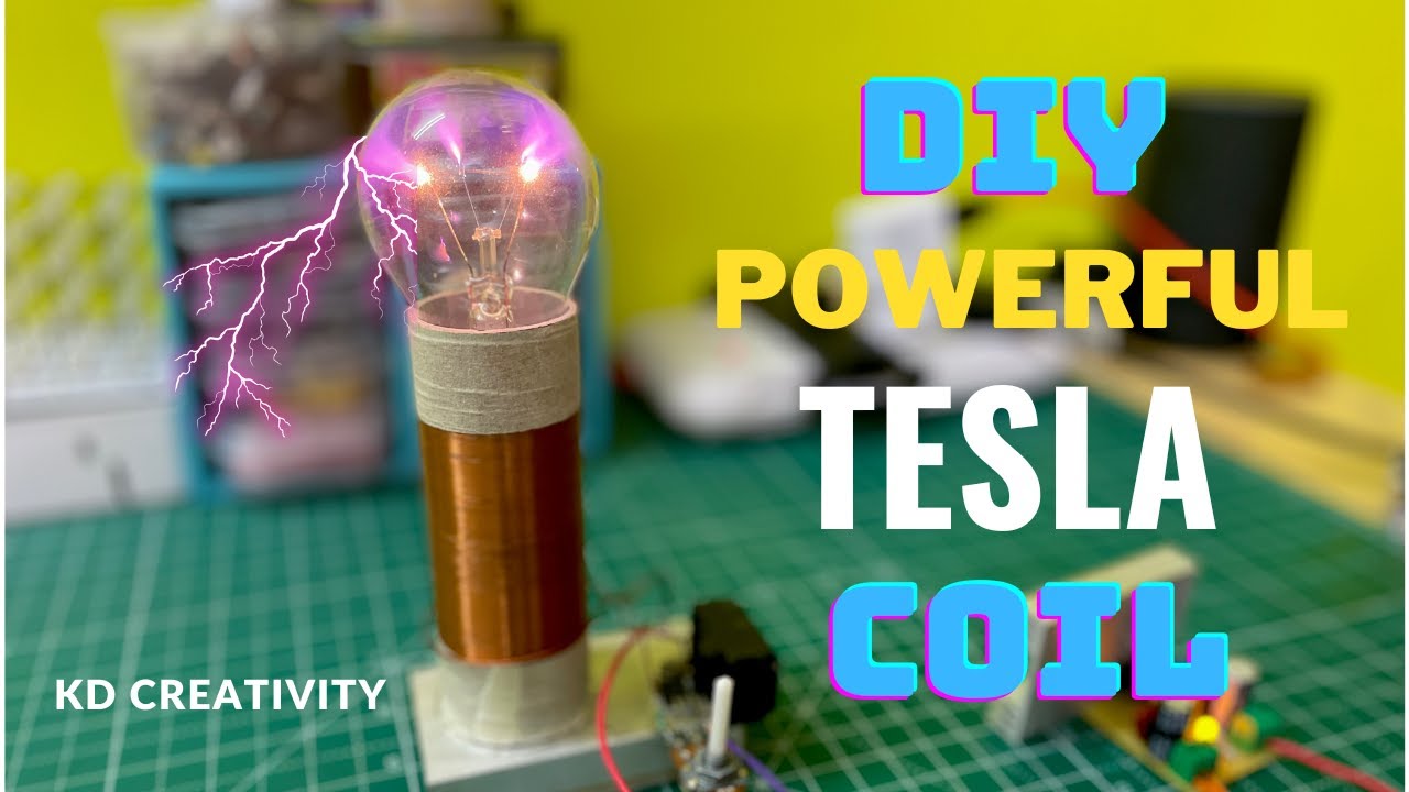 DIY POWERFUL TESLA COIL WITH ONLY 4 COMPONENTS
