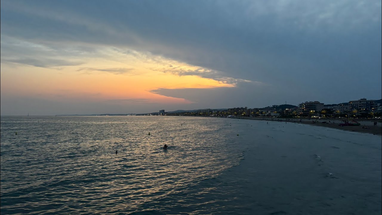A Quiet Beach Walk POV – 50 Minutes of Calm by the Sea | Cloudy Afternoon in Spain 