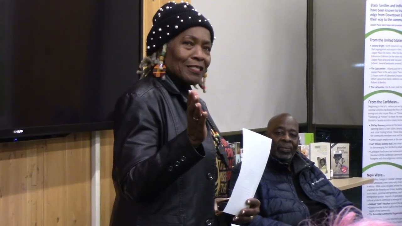 Donna Coombs-Montrose leads a community conversation about Black History in Jasper Place
