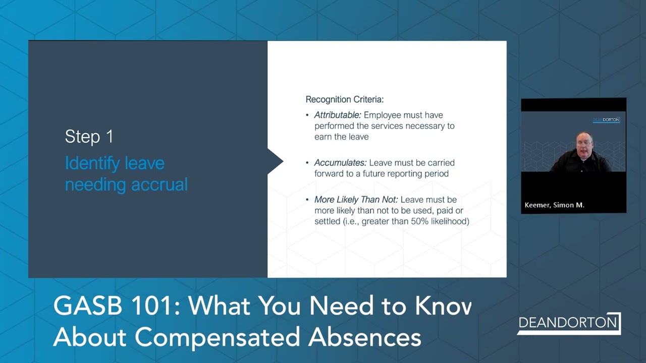 GASB 101 - Webinar Recording