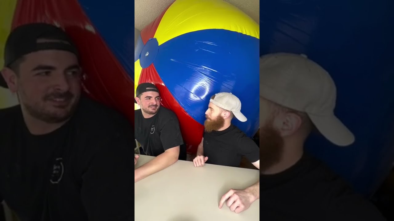 GETTING LAUNCHED OFF A 12-FOOT BEACH BALL!