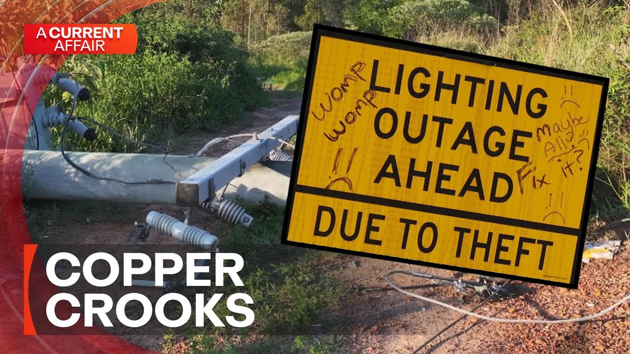 Thieves targeting street lights for valuable metals | A Current Affair
