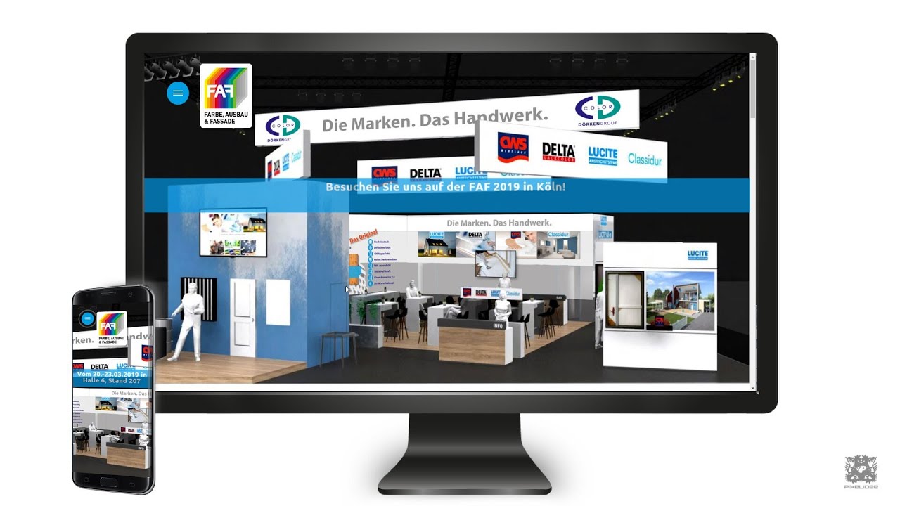 Microsite responsive f&uuml;r die Messe FAF 2019 f&uuml;r den Farbenhersteller CD-COLOR