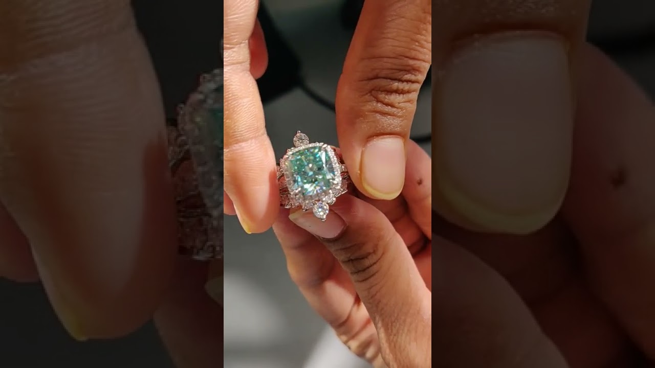Engagement Ring With Enhancer By Moissanitedove. 