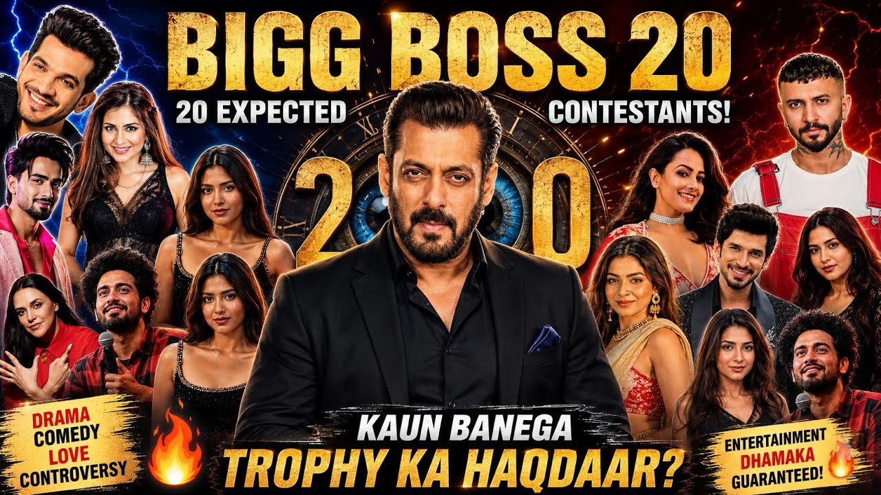 Bigg Boss 20 CONTESTANTS List 2026 || Bigg Boss 20 Grand Premiere Episode || New Update #biggboss