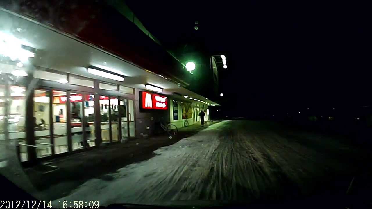 DVR (YUPITERU DRY-FH200) Captured Nighttime Shopping （さぶ〜い！)