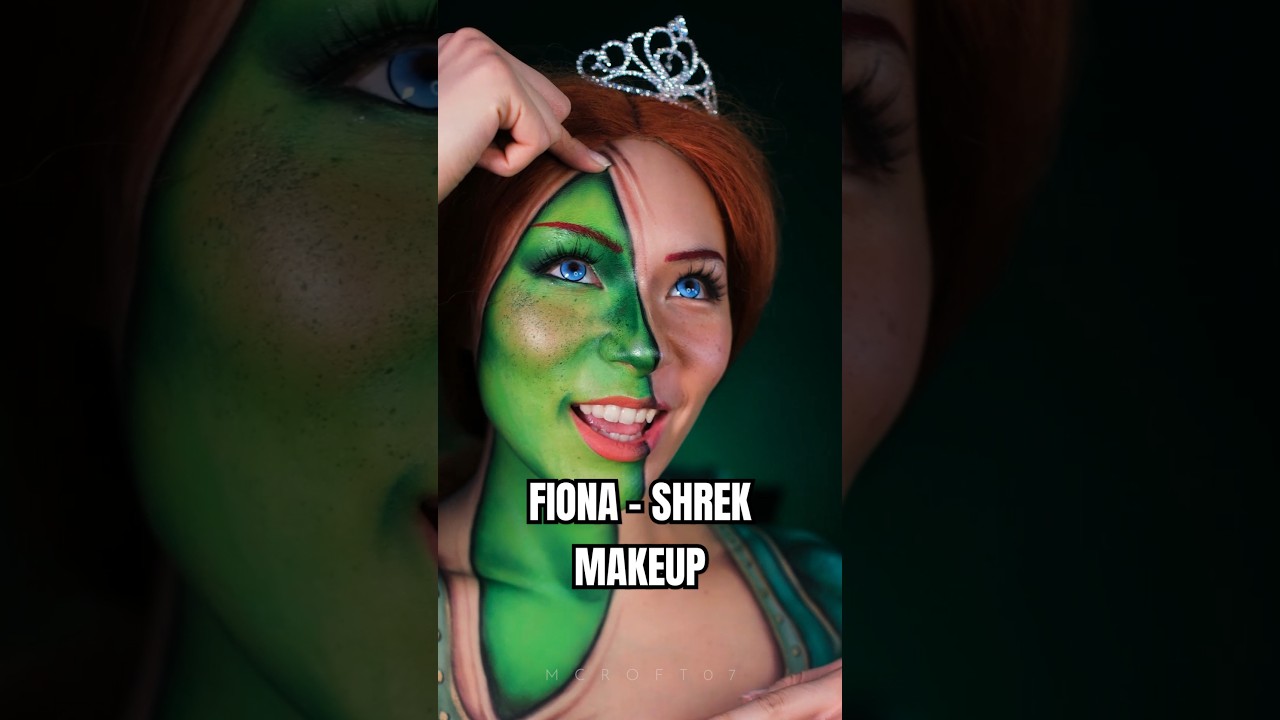 I painted myself as Fiona from Shrek! Pull makeup inspired: @artbybmazz9655 #cosplaymakeup