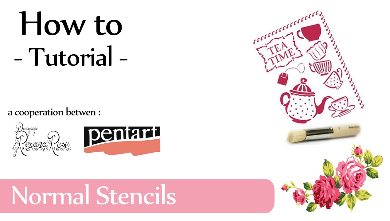 BEGINNERS DECOUPAGE TUTORIAL - How to use stencil - Decoupage byRoxanaRusu