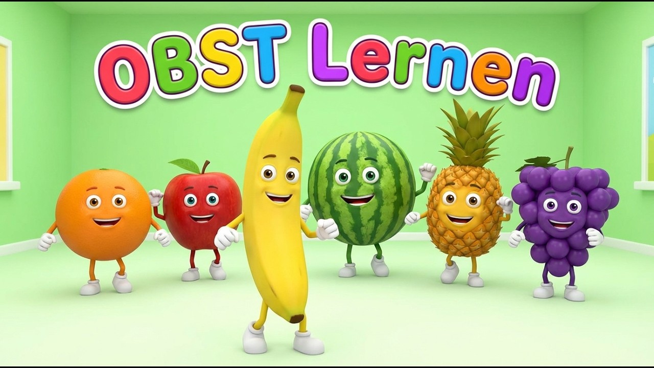 Deutsch Kinderlied 🍊 Obst Namen singen | Kita Schweiz & Deutschland