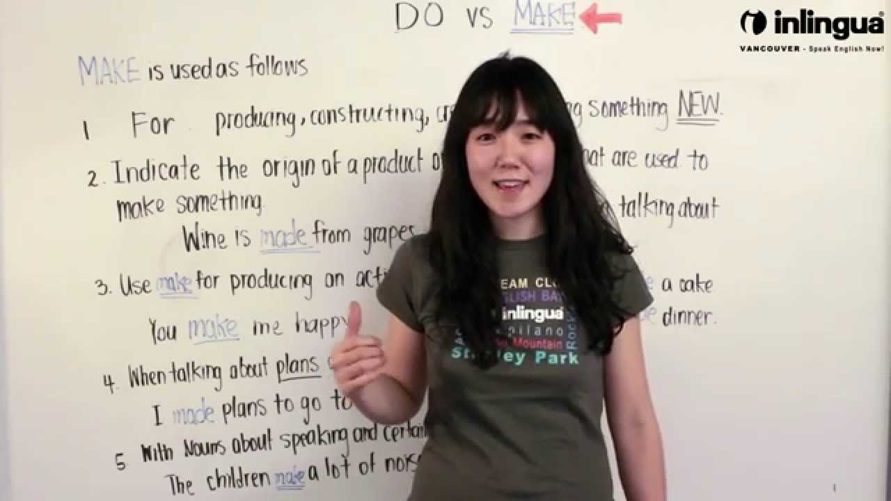 Do vs Make. What is the difference? - English Lessons with inlingua Vancouver
