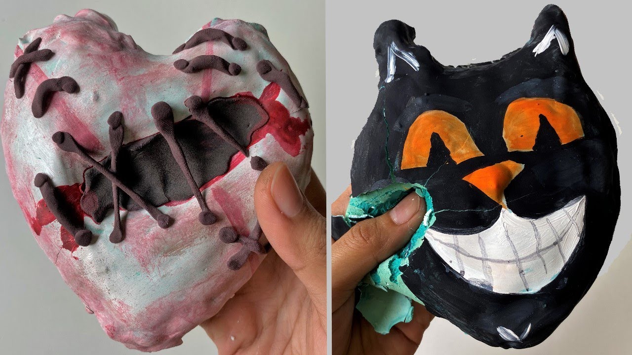 Plaster Clay Cracking e Slime ASMR Video #46