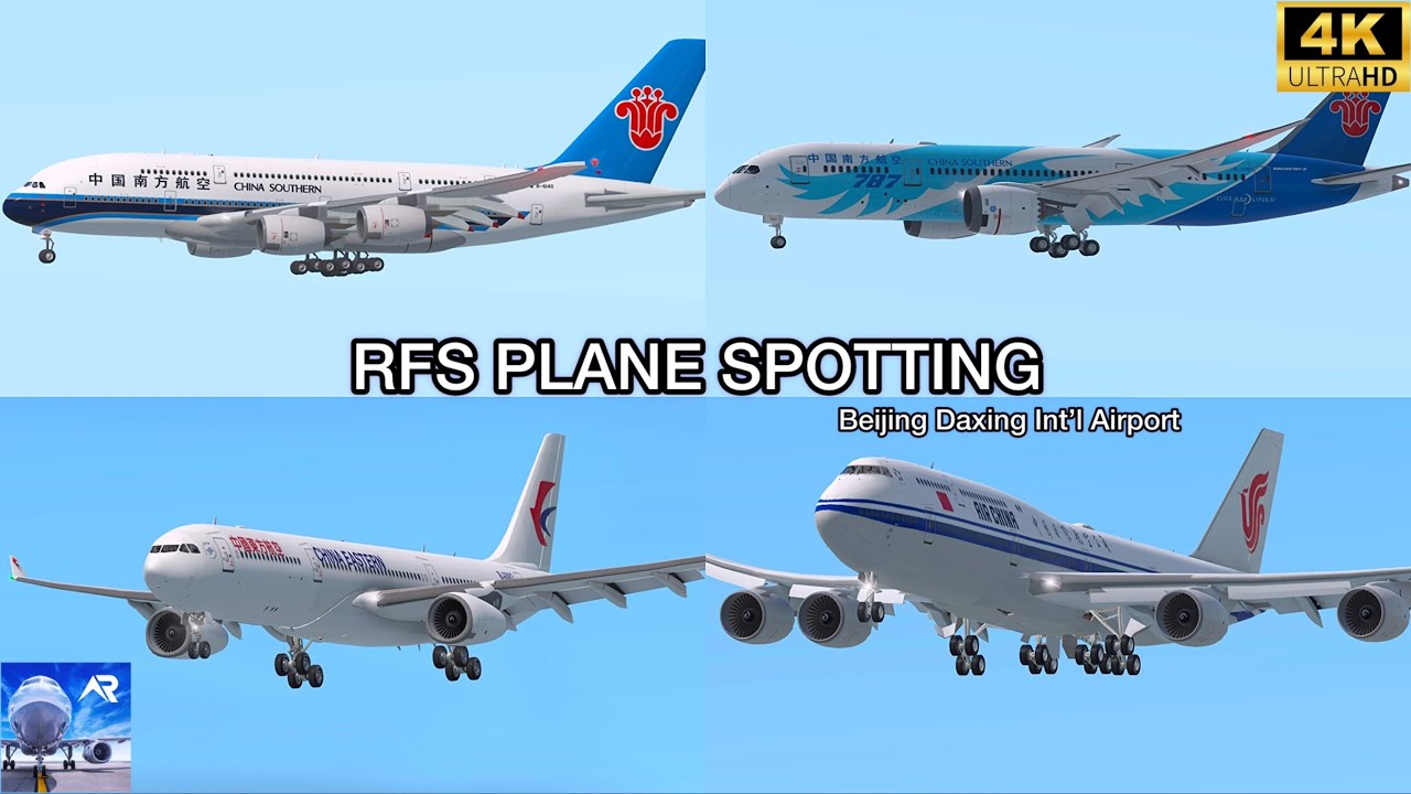 Beijing Daxing Int’l Airport | Close Up | RFS Plane Spotting | Ultra Realism | 4K | #rfsnewupdate