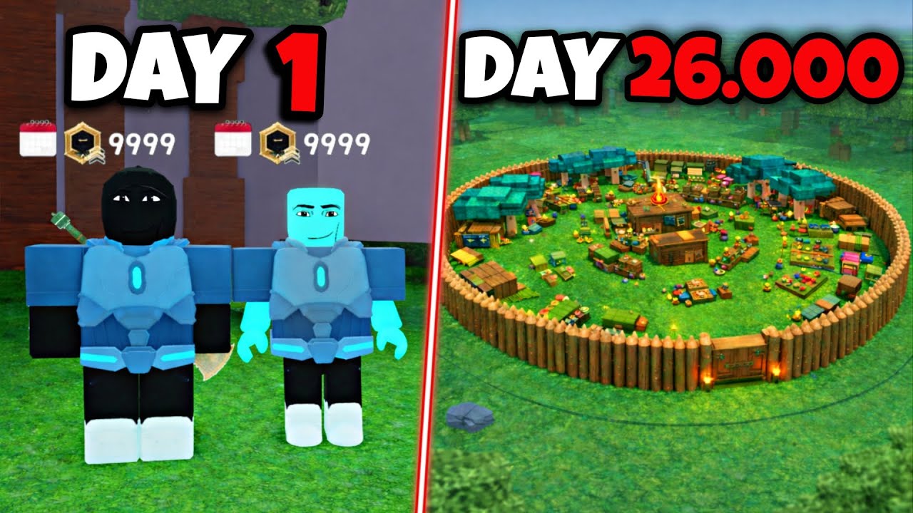 26.000 DAYS to Build the LARGEST Round Base in 99 Nights in The Forest!