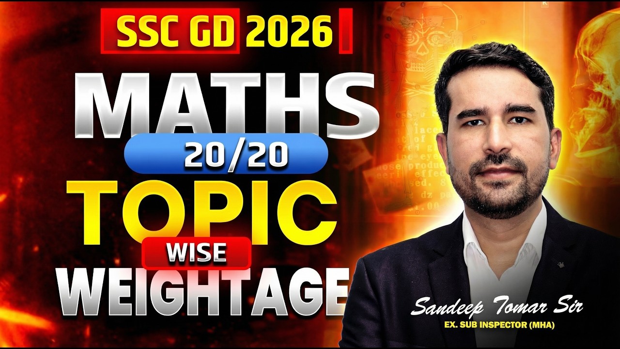 SSC GD 2026 Maths Topic Wise Weightage 🔴 Maths Most important Topics #sscgd2026